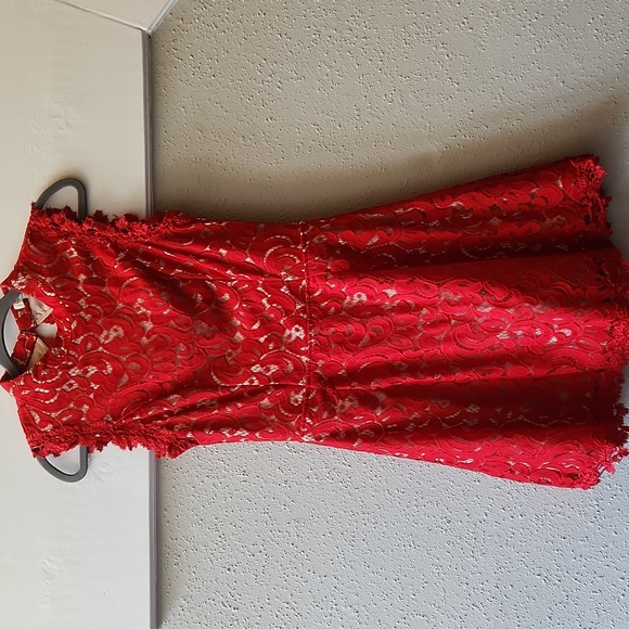 Pretty, red Francesca's lace dress in great condition! - Picture 10 of 13